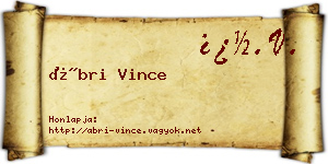 Ábri Vince névjegykártya