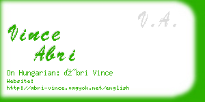 vince abri business card